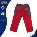 Cinza Vermelho 300 GSM Algodão Broca Heavy-Duty Trabalho Pant Durable Men Cargo Trabalho Calças